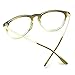 PenSee Womens Fashion Oversized Clear Lens Round Circle Eye Glasses (Gradient Green)