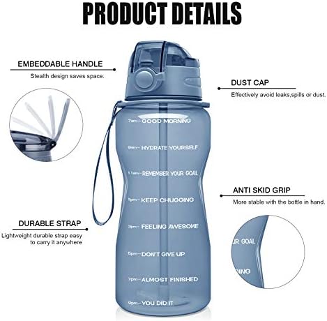 Half gallon water bottle in multiple colors, price $18.99.