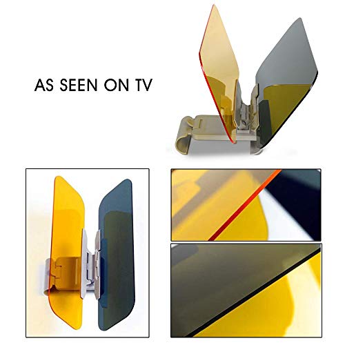 Car Sun Visor Extender Anti Glare Blocker, HD Day Night Driving Visor Glare Sun Shield Tinted Lens Blocker Car Extender Visor Sunscreen,[Reduces Glare&Eye strain] Extendable Visor for Car (Gray) - Thumbnail 3