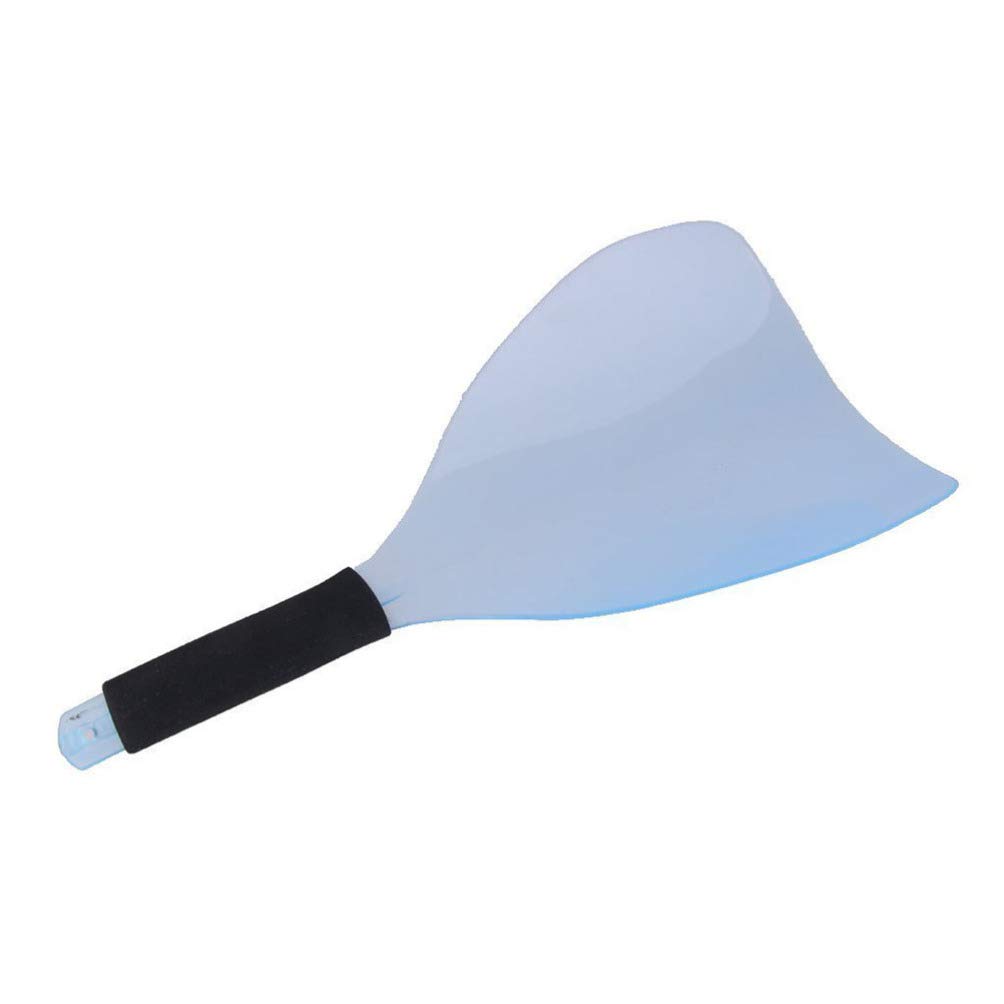 Minkissy Safety Face Cover Handheld Anti Fog Plastic Clear Full Face Visor Eye Face Protection for Outdoor Office Kitchen (Blue)