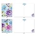 The Best Card Company - 10 Boxed Note Cards with Flowers - Blank Assorted Floral Notecards Bulk (4 x 5.12 Inch) - Cool Blossoms M1708BN