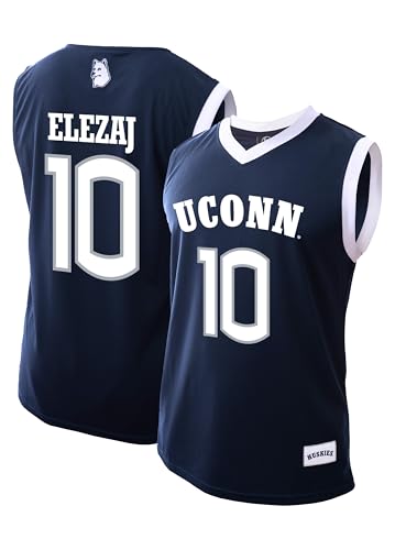 Genuine Collective Rrezon Elezaj - 10 Uconn Huskies Nil Basketball Jersey, Navy