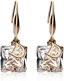 A Pair of Square "D" Shape Earrings for women accessories aiuin Funny Women Elegance Earrings Fashion Style Stud Earrings New