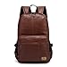 ZEBELLA Vintage PU Leather Laptop Backpack School Book Bag College Daypack
