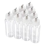 AW 10x 80cc Dual Action Airbrush Bottles For Spray Paint Ink Air Compressor Kit Makeup Body Tattoo Hobby