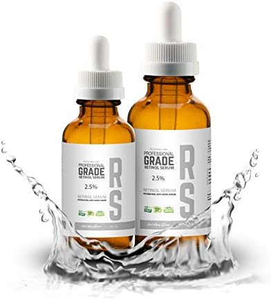 Pro Natural Care | Retinol Serum Kit | 2.5% | Anti Wrinkle Facial Serum | Promotes Collagen Growth & Repairs Skin | Kit Includes both 30ml and 10ml Travel Size Bottle |