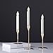 Micandle 12 Battery Taper Candles Yellow Flickering Flameless Candlestick Taper Candle, Dripless LED Handheld Taper Candles Lights for Church Christmas Party Decor