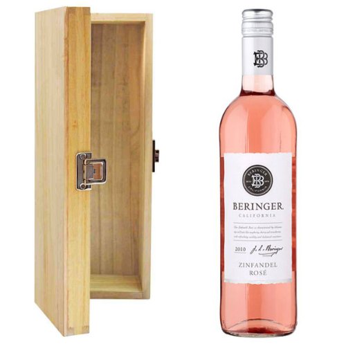 Beringer Classic White Zinfandel Rose 2012 Wine in Tung Wood Gift Box