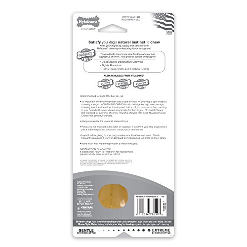 Nylabone Moderate Chew FlexiChew Chicken Bone Large Breed Dog Toy