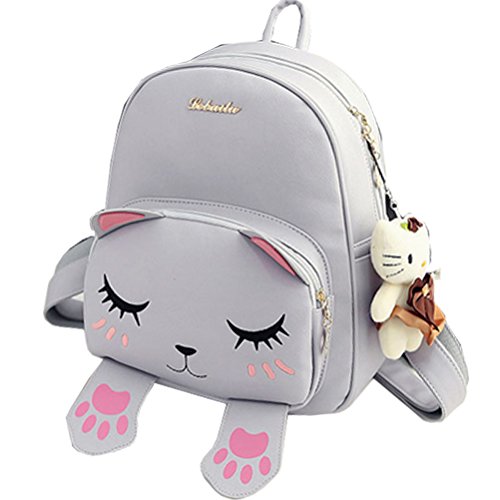 Donalworld Girl Floral School Bag Travel Cute PU Leather Mini Backpack M Pattern14