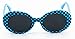 Elite NIRVANA Kurt Cobain Oval Bold Vintage Sunglasses For Women Men Eyewear - Checkered Frame Black Lens (Checkered Blue, 65)