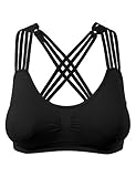 BEKDO Womens Strappy Crisscross Back Comfort Sports Active Fashion Bra Top