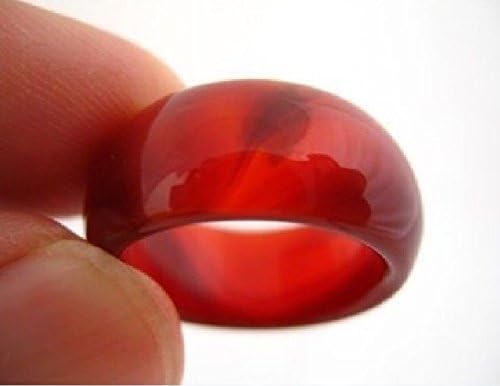 Beautiful natural The lucky red agate ring breadth men ring size10#