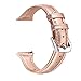 200Pcs Compatible for Fossil Julianna Bands, Blueshaw Slim Genuine Leather Band Replacement Accessories Strap Compatible for Fossil Gen 5 Julianna Smartwatch/Fossil Julianna hr (Rose Gold)