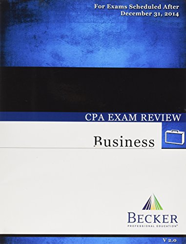 Becker CPA Exam Review Business V 2.0