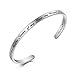 Solocute Elegant Memories Gold Plated Bangle Bracelet Engraved You Will Always be ­ The Sister of My Soul, The Friend of My Heart Inspirational Cuff Jewelry