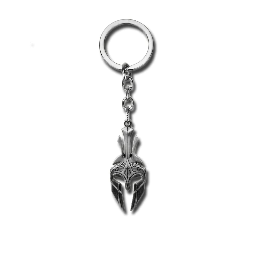 Spartan Helmet Keyring Leonidas Armor Greek Antique Silver Mask Keychain Gift