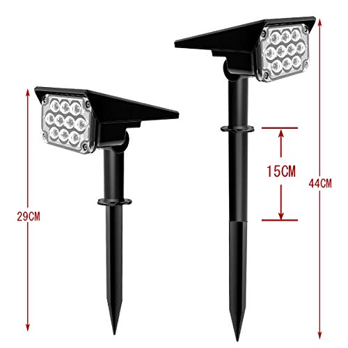 T-SUN Solarstrahler für Außen Garten, 20 LED Solarleuchten Solarlampen Garten mit IP65 wasserdichte, 2 Helligkeitsstufe… – Bild 3