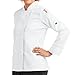 On The Line Womens Long Sleeve Chef Coat/Double Breasted/Plastic Button Reversible Front Closure (Medium, White)