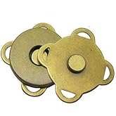 WAFJMAF - 10 juegos de bronce para coser en bolsa magnéticos, botones a presión, monedero para cierre, bolso, ropa, manualida