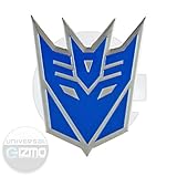 Transformers Decepticon Car and Window Aluminum Decal - Blue