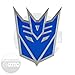 Transformers Decepticon Car and Window Aluminum Decal - Blue