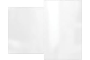 Risch 8.5” x 11” Removable Heat-Sealed 10-Gauge Vinyl Add-A-Page Inserts for 8.5” x 14” Pocket Styled Menu Covers, Clear, 2 View (Pack of 24) - Made in The USA