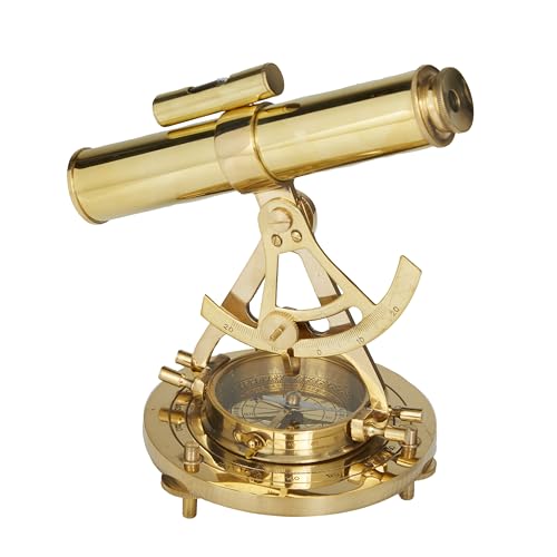 Deco 79 Metal Telescope with Compass Base, 8