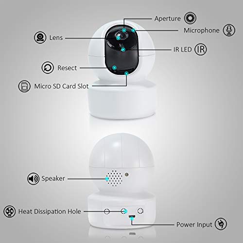 Wireless Cameras for Home Security KXLY 1080p HD WiFi Camera 2-Way Audio Surveillance Camera with Remote Control, Sound Detection and Motion Tracking for Baby/Pet Monitor with iOS&Android