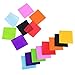 Blulu 4 Sizes Squares Tissue Paper Bulk Multicolor Craft Papers, 5 by 5 cm, 8 by 8 cm, 12 by 12 cm, 15 by 15 cm, 1600 Pieces