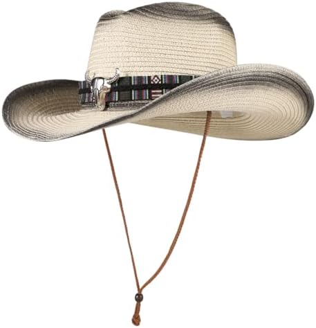 8344 Straw Cowboy Hat For Men Women Western Cowgirl Hats With Shapeable Wide Women Straw Hat Western Cowgirl Wide Taco Shape Hat Sombreo  main image 3