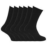 Specialist item: Mens Ribbed Non Elastic Top 100% Cotton Socks (Pack of 6)