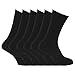 Specialist item: Mens Ribbed Non Elastic Top 100% Cotton Socks (Pack of 6)