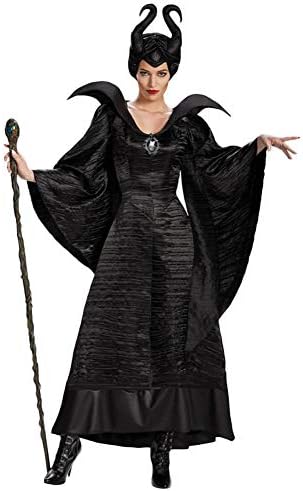Fanstyle Maleficent Cosplay Black Dress Witch Costume Marlene Fiesen Dress 2 pcs
