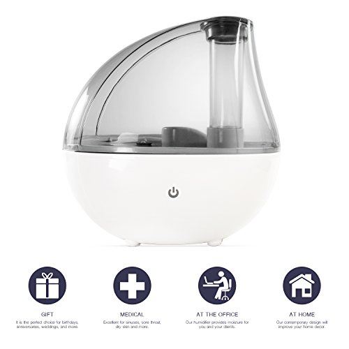 Sol Wellness Cool Mist Humidifier - Ultrasonic Quiet Operation Device