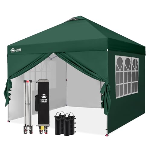 CROWN SHADES Pavillon 3x3 m Pop-Up wasserdicht mit 4 Seitenteilen