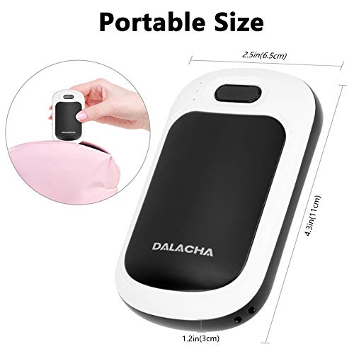 Dalacha Scaldamani Ricaricabile 7800mAh con Tipo C USB Portatile Scaldamani Elettrico con Powerbank e Torcia a LED per Uomini e Donne Riutilizzabile Scaldamani Tascabile per Campeggio, Sci, Regali (1)
