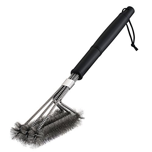 Habor 18" BBQ Grill Brush 3 in 1, Barbecue Grill Cleaner with Rust-proof Stainless Steel Bristles