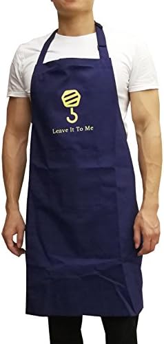 Nichna Adjustable Splash Proof Bib Apron with 1 Pocket Cooking Kitchen Apron for Women Men Blue Leave It To Me