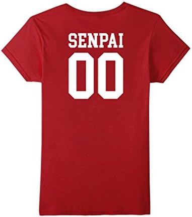 Womens Senpai Jersey Anime Manga Japanese T-Shirt Medium Cranberry