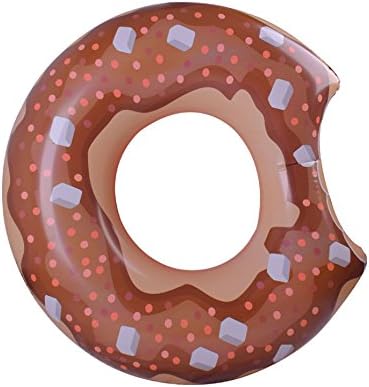 Veslagy 120Cm Sweet Circle Adult Super Large Pool Inflatable Life Buoy Swim Ring Cholocate