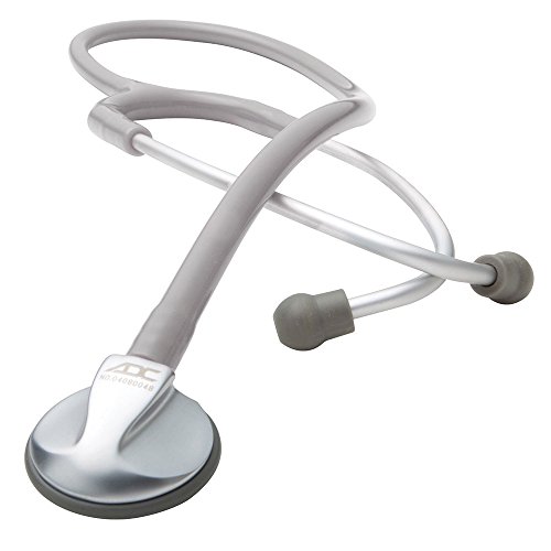 ADC Platinum Adscope Lite 614 Lightweight Pediatric Stethoscope with Tunable AFD Technology, 30.5 inch Length, Gray