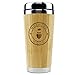 Morning Wood Premium Bamboo Travel Coffee Mug, Coffee Cup Thermos with QuickSeal Lid, Stainless Steel Insulated Tumbler 16oz.