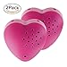 2 Pack, Inventiv 30 Second Voice Sound Recorder Module for Plush Toy, Stuffed Teddy Bear Animal Recordable Heart, Record Custom Messages (Pink)