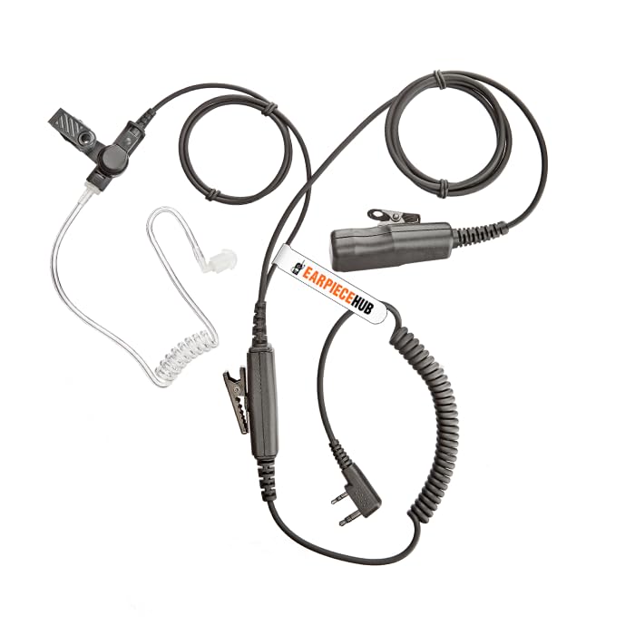 Professional PRO HD Heavy Duty Kevlar Radio Earpiece Headset Compatible with MITEX, KENWOOD Radio