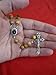 Rosary Necklace With Holly Land Soil Metal Devout Cross Olive Brown Beads Chain