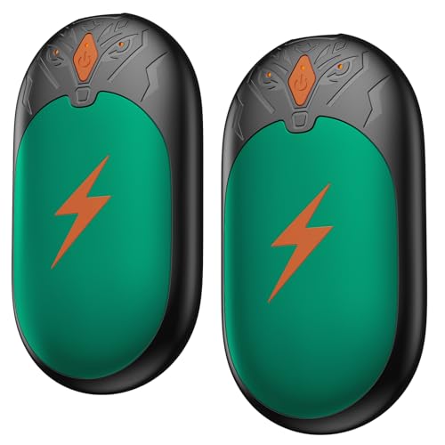 41 6uOCp7OL Handwärmer Elektrisch 2 Pack, Ultraleicht Taschenwärmer Wiederaufladbar, Tragbare Heizung, 3 Heizmodi, Up To 24 Hrs, Wiederverwendbar Usb Hand Warmers Für Outdoor Im Winter - Grün