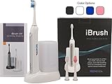 iBrush Electric Toothbrush - Sonic Wave Electric Rechargeable Toothbrush with UV Sanitizer and 3 Extra Brush Heads and Built In Brushing Timer