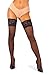 sofsy Sheer Lace Thigh High Stockings for Women Sexy [Made in Italy] Womens Lingerie Black Stockings Thigh Highs 20D - XS/S