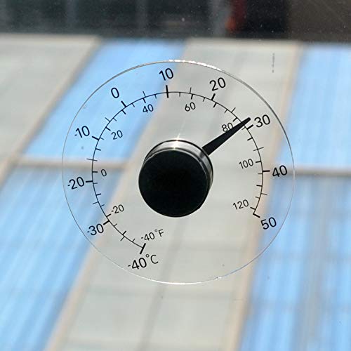 ILS - Outdoors Household Centigrade Analog Thermometer Transparent Temperature Monitoring Meter Temperature Detector Glass Sticking Paste Glass